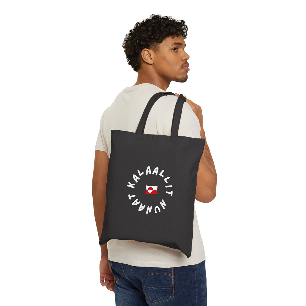 Kalaallit Nunaat Tote Bag | Black Canvas Greenland Pride Tote | Indigenous Identity & Arctic Culture Statement Bag | Reusable Cultural Tote
