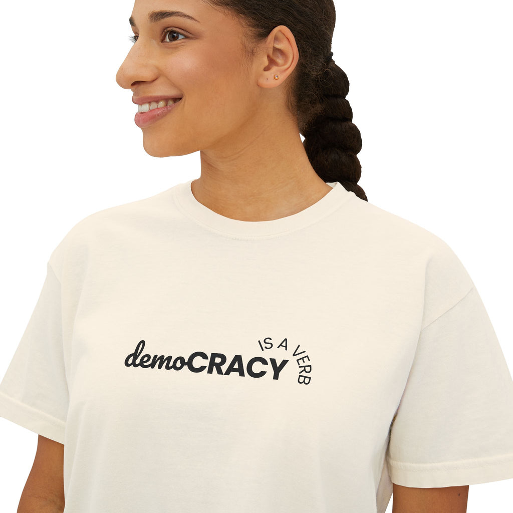 Democracy is a Verb Tee | Political Statement Shirt