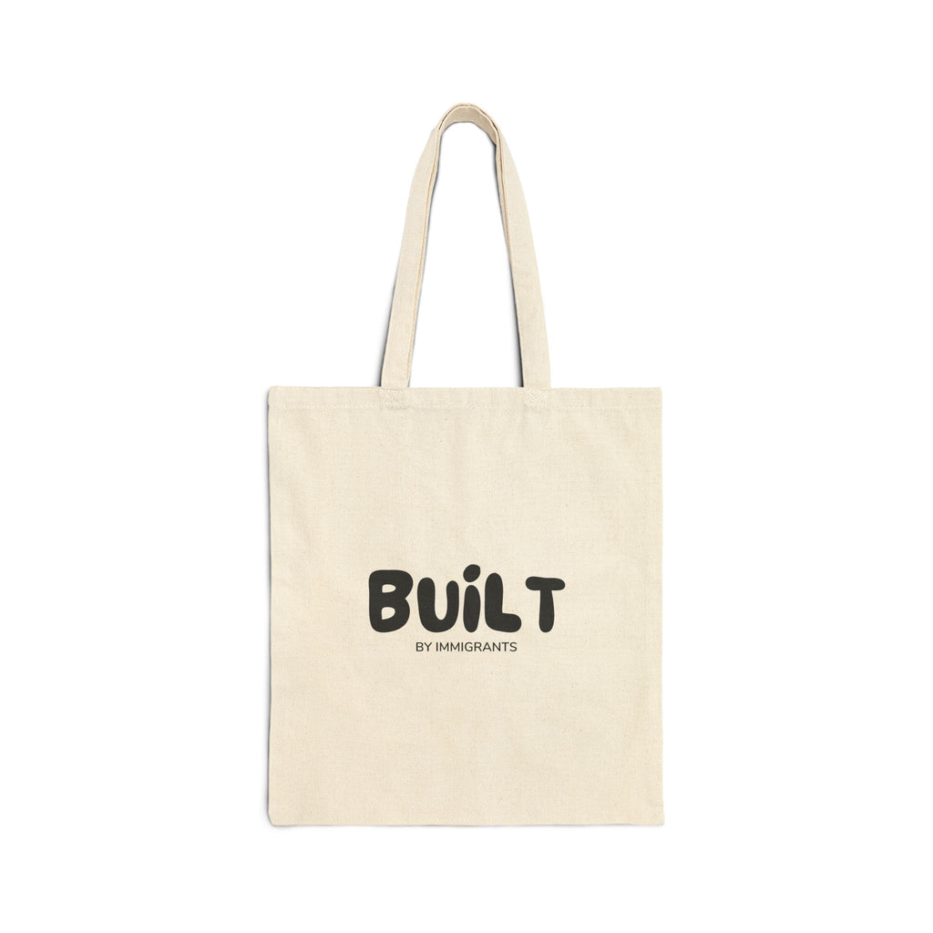 Built by Immigrants Tote Bag | Minimalist Cotton Canvas Tote | Social Justice Statement Bag | Reusable Everyday Market Tote