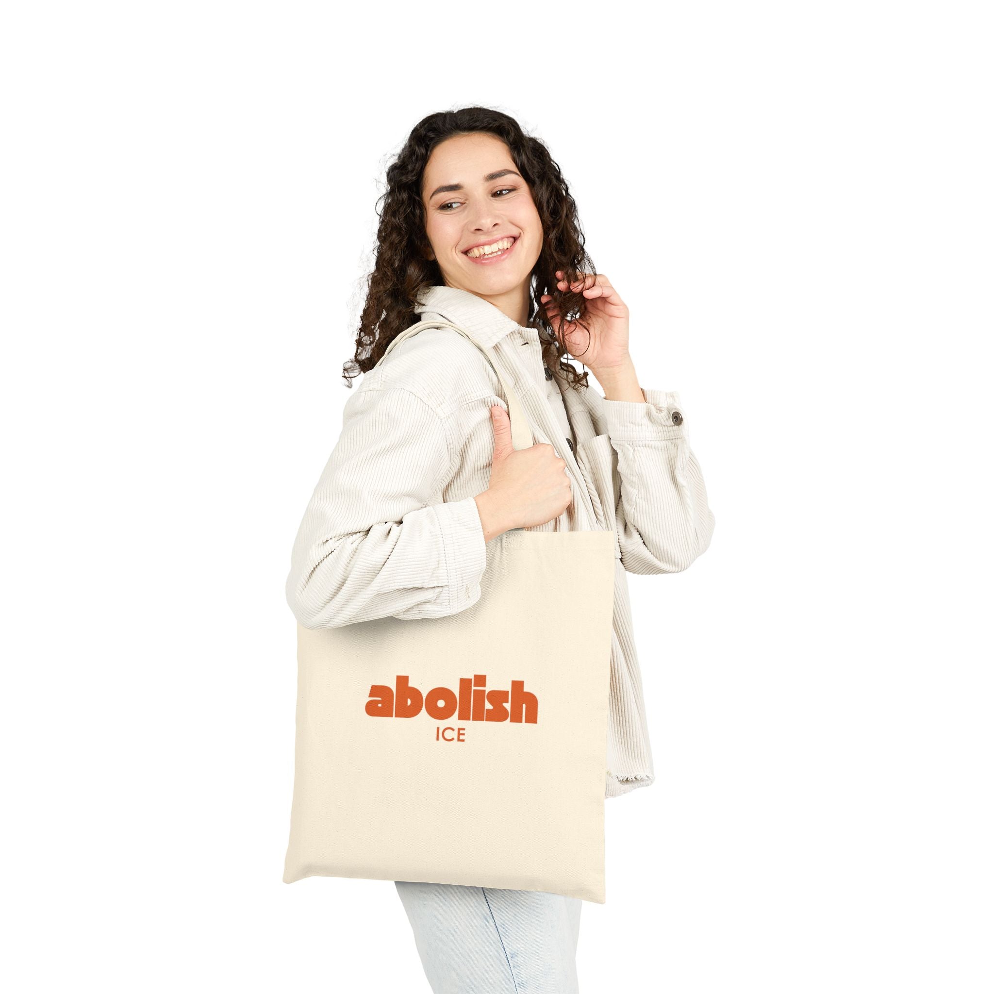 Abolish ICE Tote Bag | Immigration Justice Statement | Reusable Cotton Canvas Tote | Activist Everyday Bag