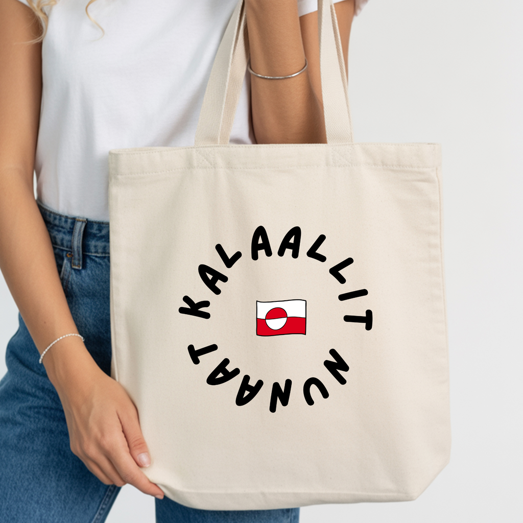 Kalaallit Nunaat Canvas Tote Bag | Indigenous Rights Statement Tote | Human-First Reusable Cotton Bag