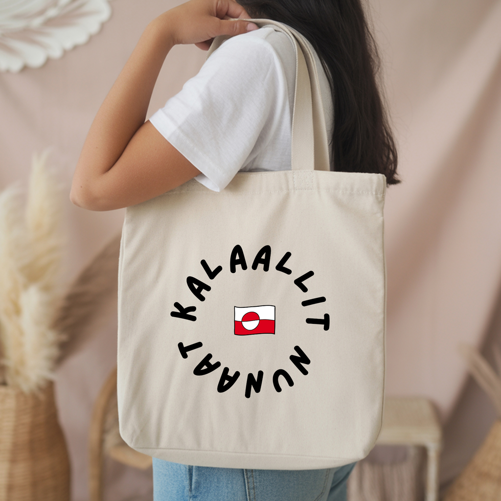 Kalaallit Nunaat Canvas Tote Bag | Indigenous Rights Statement Tote | Human-First Reusable Cotton Bag