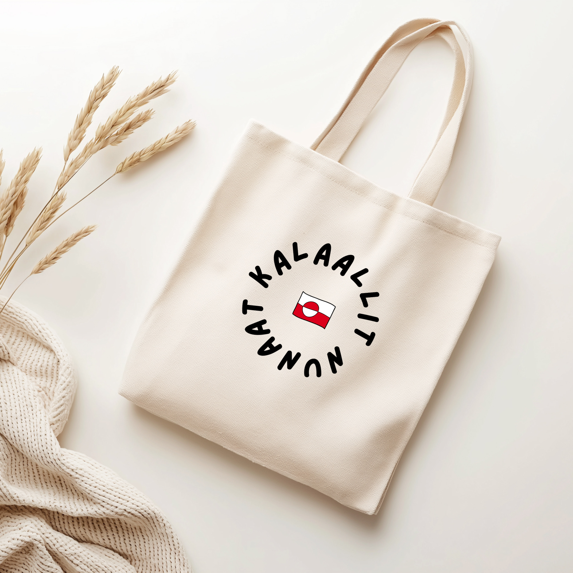 Kalaallit Nunaat Canvas Tote Bag | Indigenous Rights Statement Tote | Human-First Reusable Cotton Bag