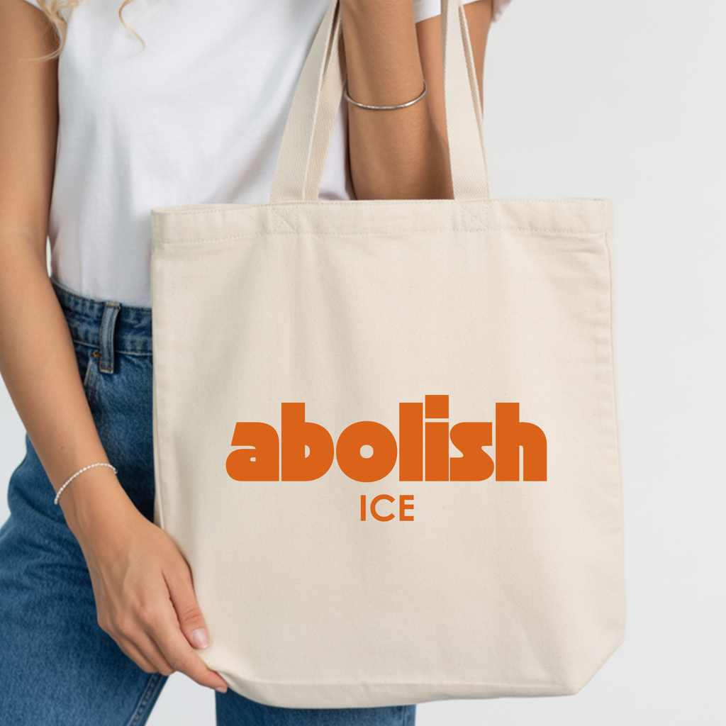 Abolish ICE Tote Bag | Immigration Justice Statement | Reusable Cotton Canvas Tote | Activist Everyday Bag