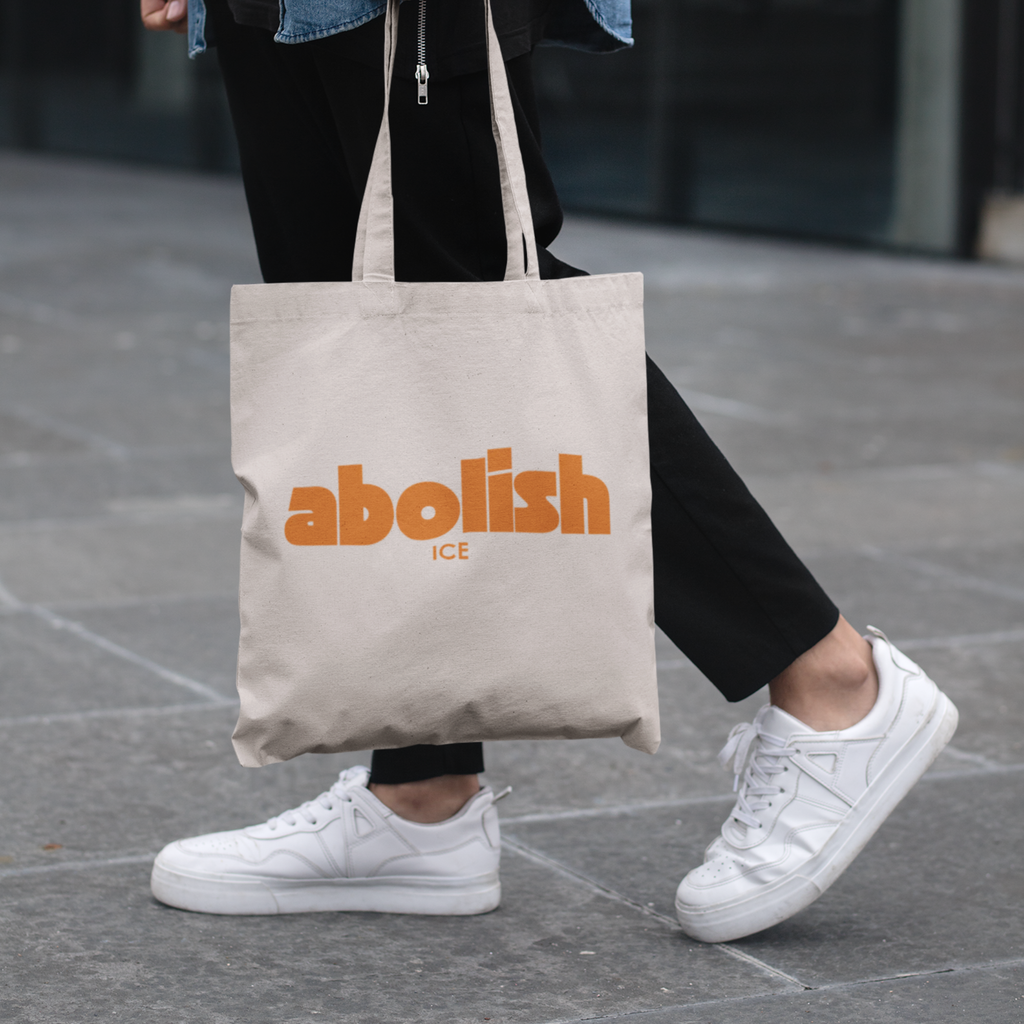 Abolish ICE Tote Bag | Immigration Justice Statement | Reusable Cotton Canvas Tote | Activist Everyday Bag