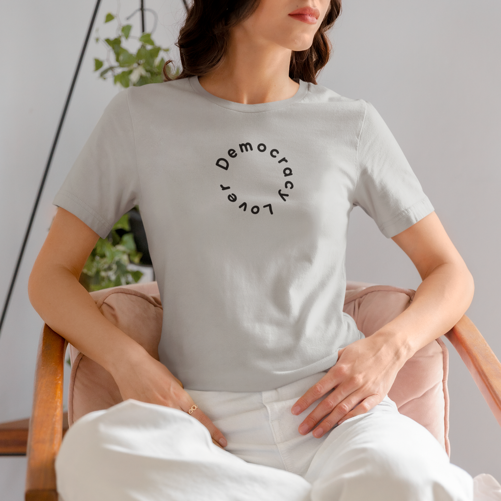 Democracy Lover T-Shirt | Minimalist Civic Statement Tee | Ethical Unisex Shirt | Quiet Activism Apparel