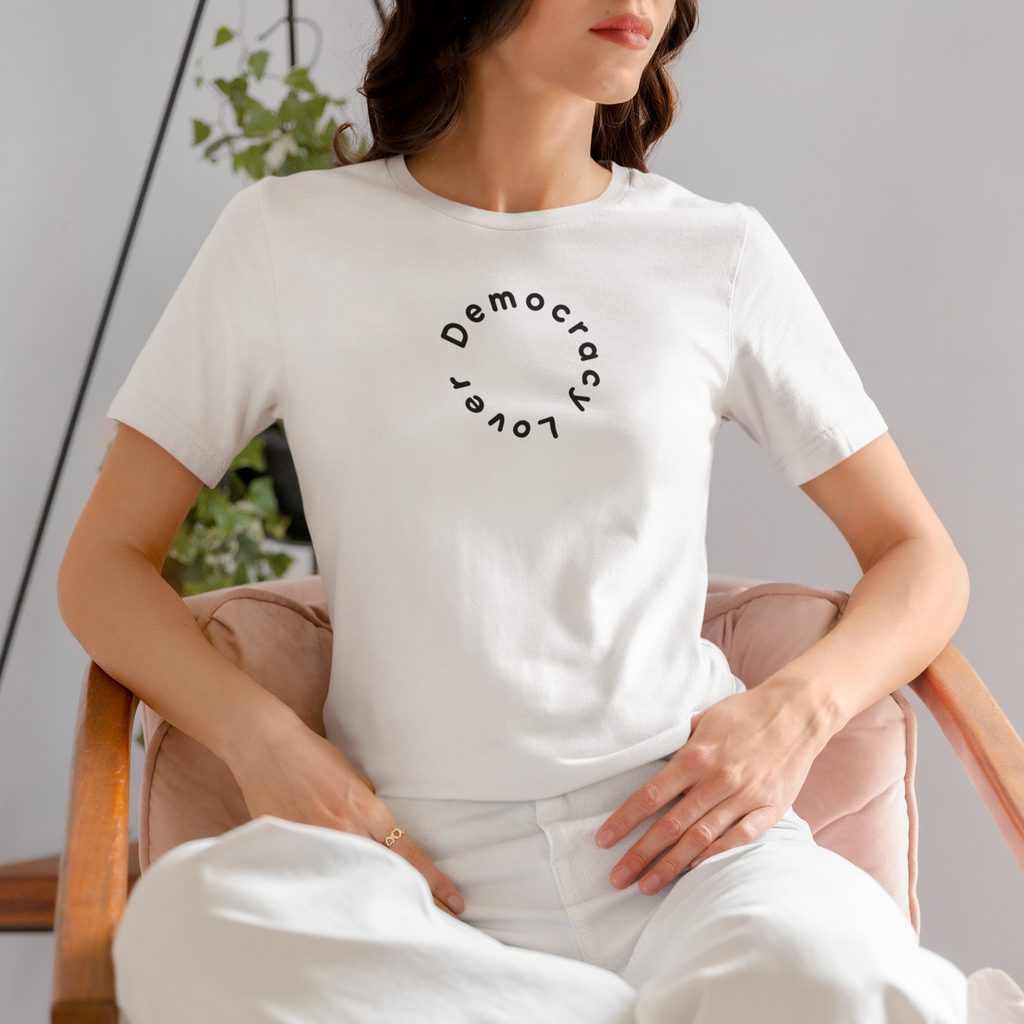 Democracy Lover T-Shirt | Minimalist Civic Statement Tee | Ethical Unisex Shirt | Quiet Activism Apparel