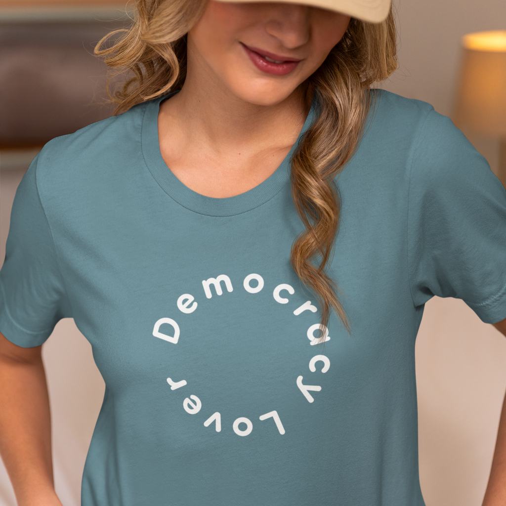 Democracy Lover T-Shirt | Minimalist Civic Statement Tee | Ethical Unisex Shirt | Quiet Activism Apparel