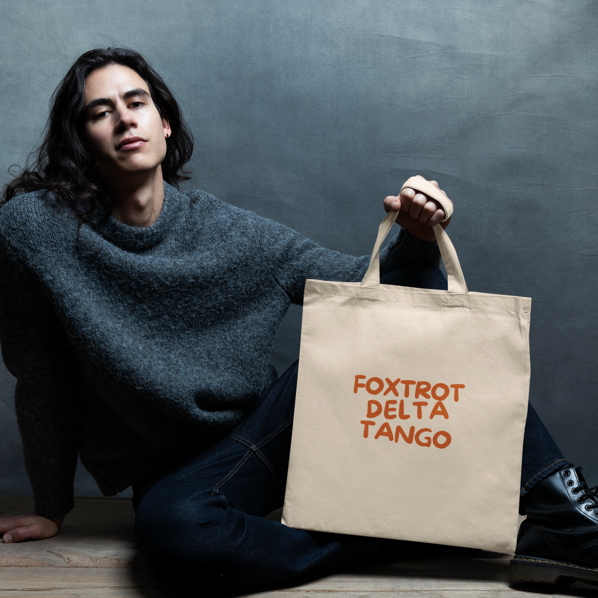 Foxtrot Delta Tango Tote Bag | Subtle Political Statement Canvas Tote | Minimalist Cotton Reusable Bag