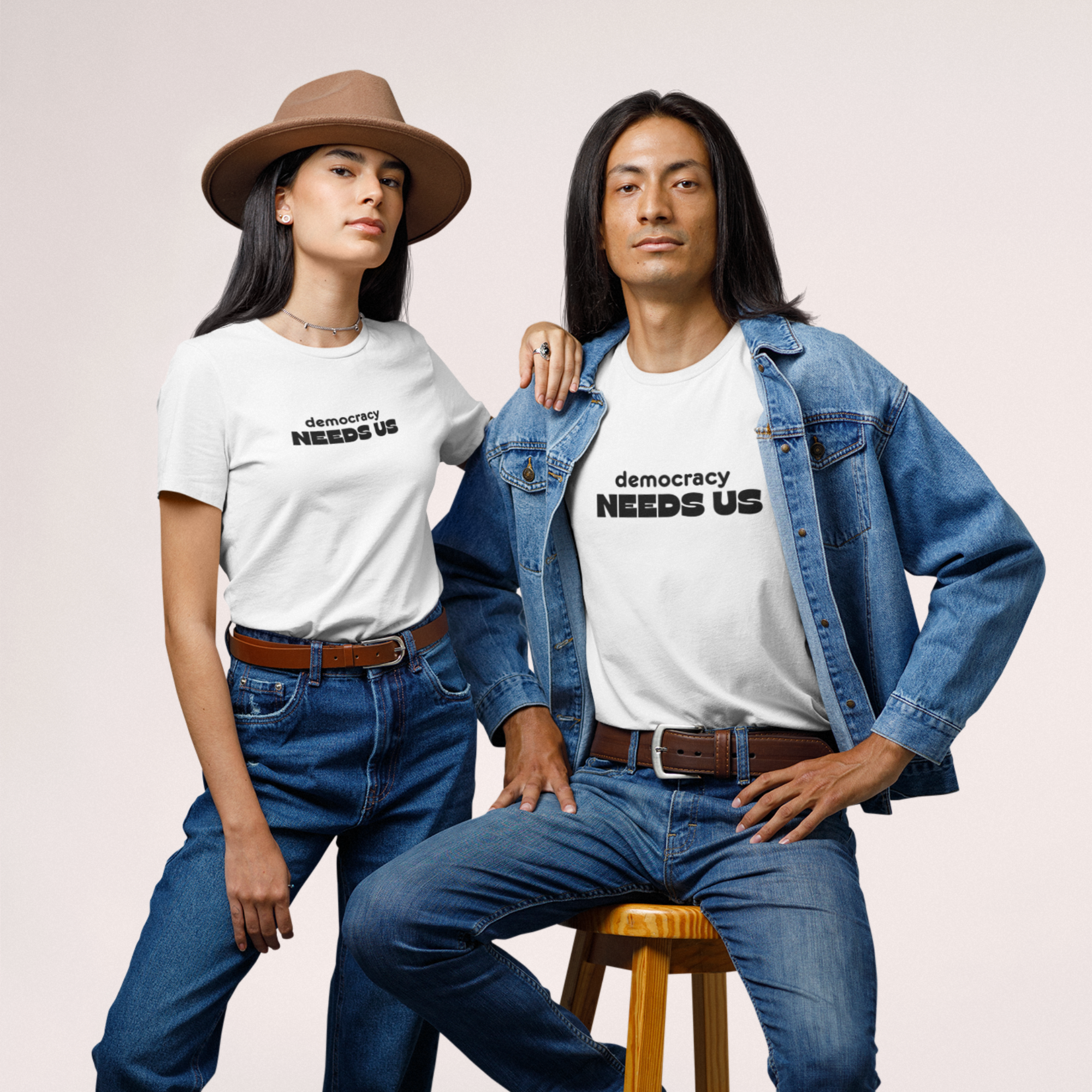 Democracy Needs Us T-Shirt | Minimalist Civic Statement Tee | Unisex Ethical Shirt | Quiet Activism Apparel