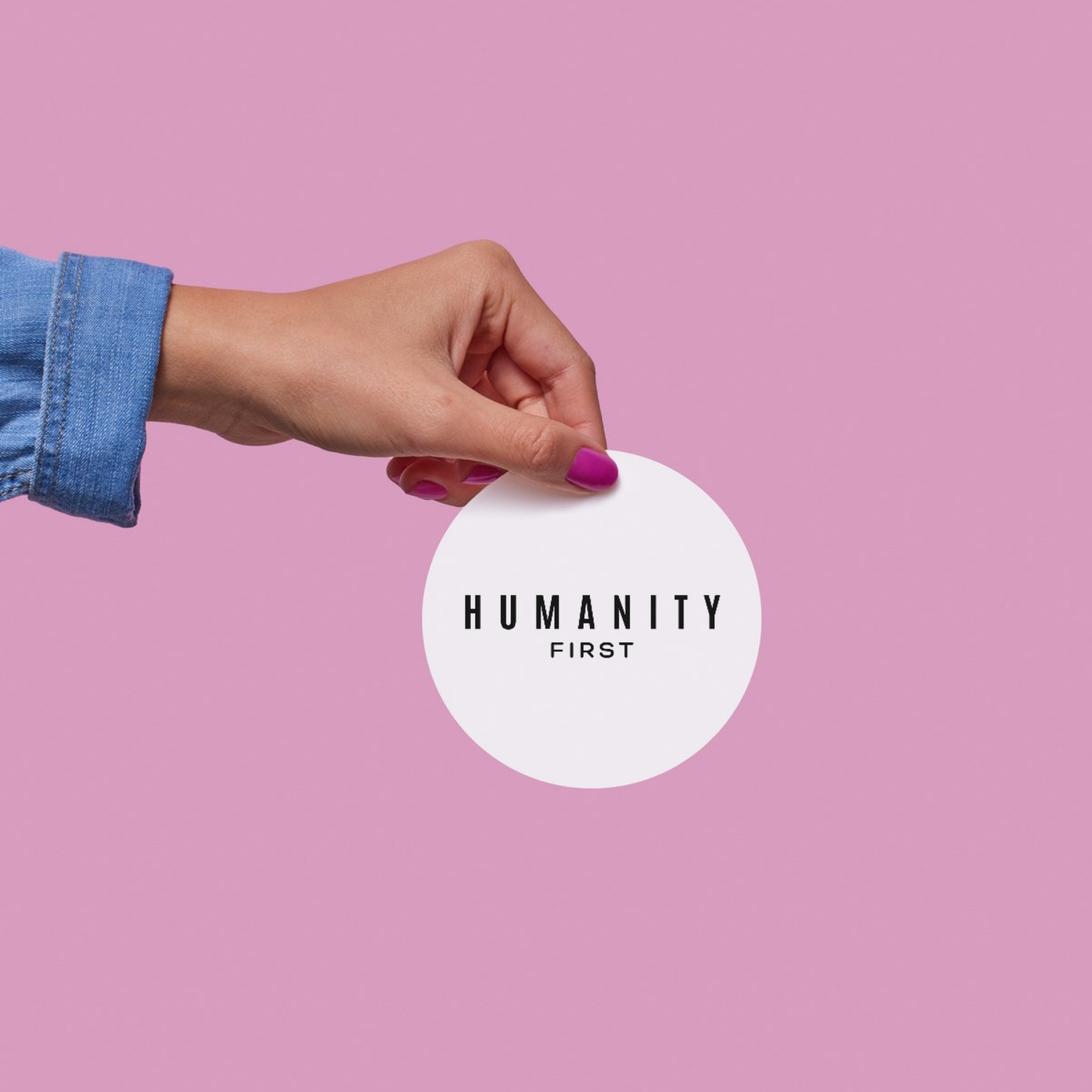 Humanity First Sticker | Minimalist Social Justice Vinyl Decal | Human Rights Activism Sticker