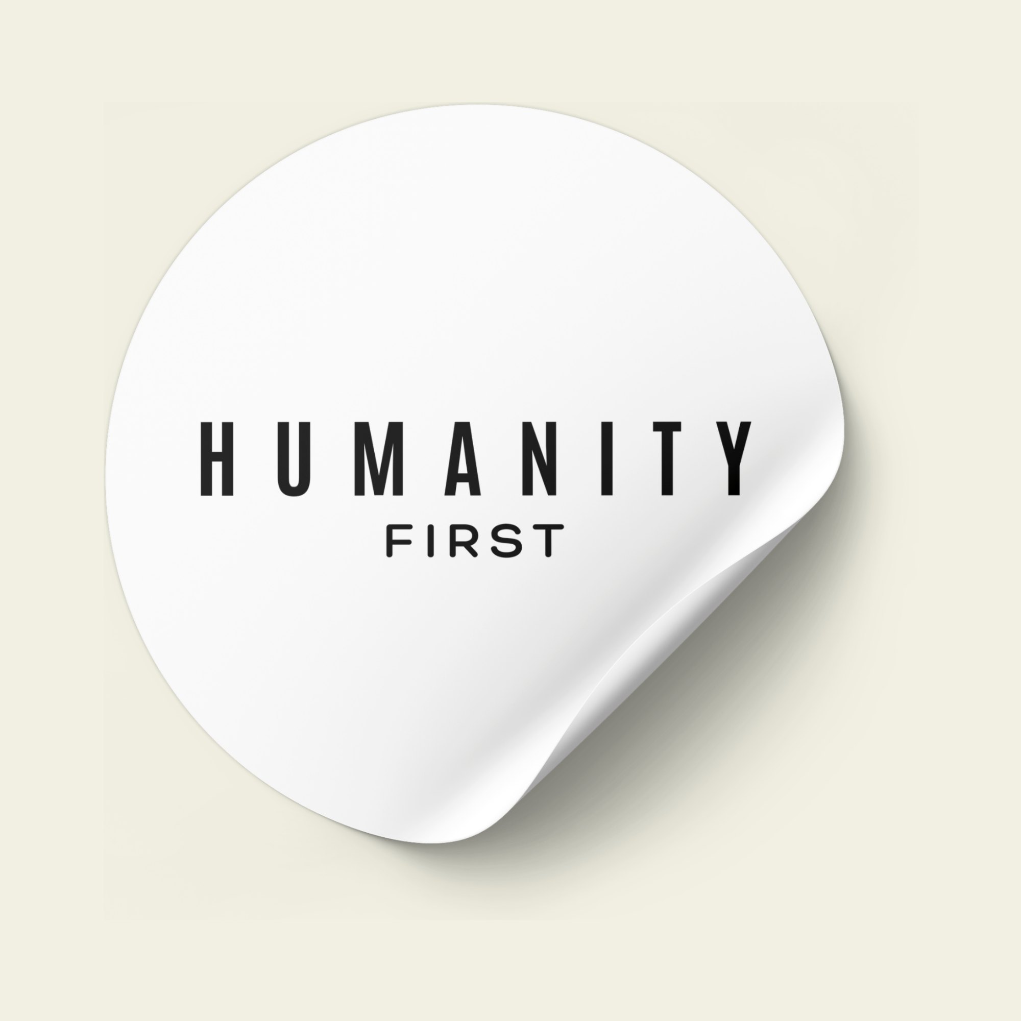 Humanity First Sticker | Minimalist Social Justice Vinyl Decal | Human Rights Activism Sticker
