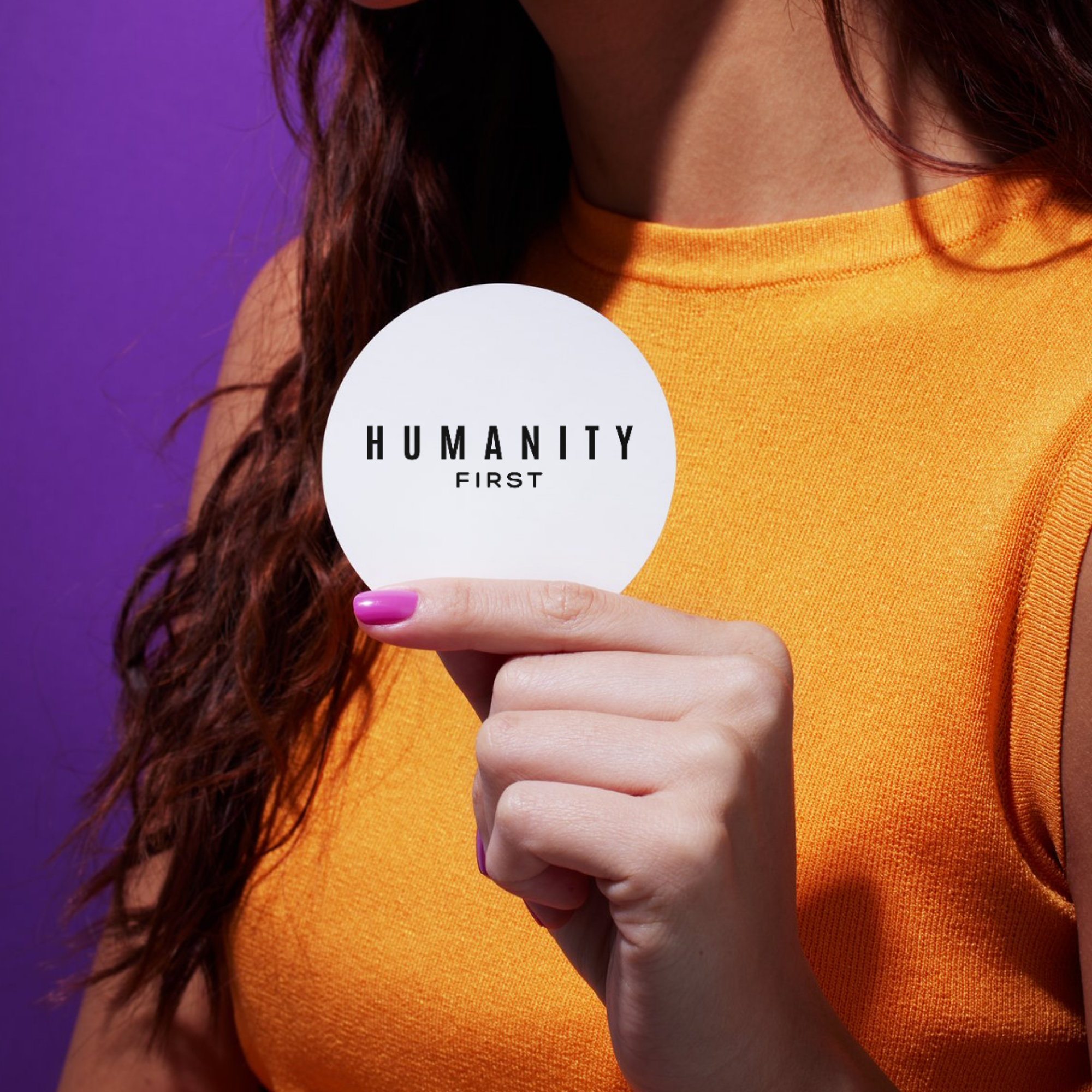 Humanity First Sticker | Minimalist Social Justice Vinyl Decal | Human Rights Activism Sticker