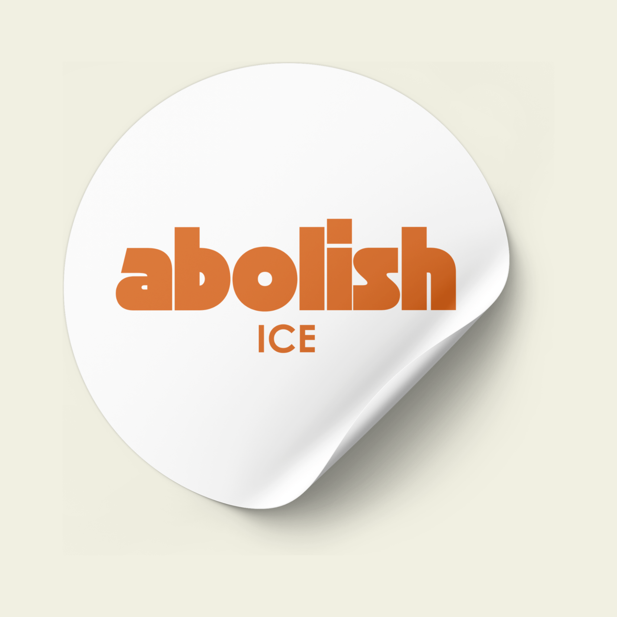 Abolish ICE Round Sticker | Political Protest | Progressive Stickers