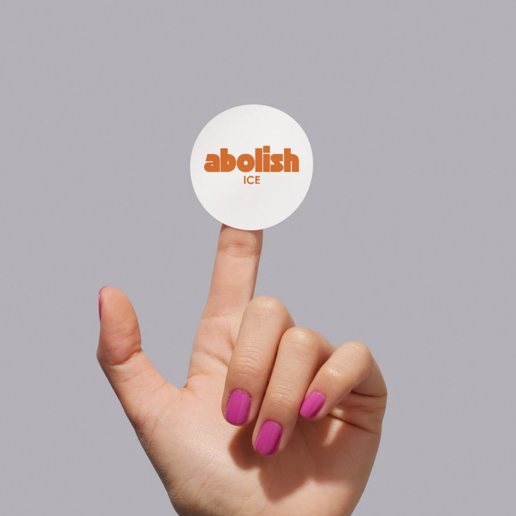 Abolish ICE Round Sticker | Political Protest | Progressive Stickers