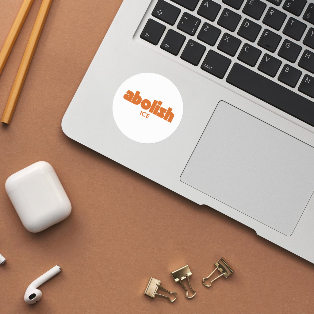 Abolish ICE Round Sticker | Political Protest | Progressive Stickers