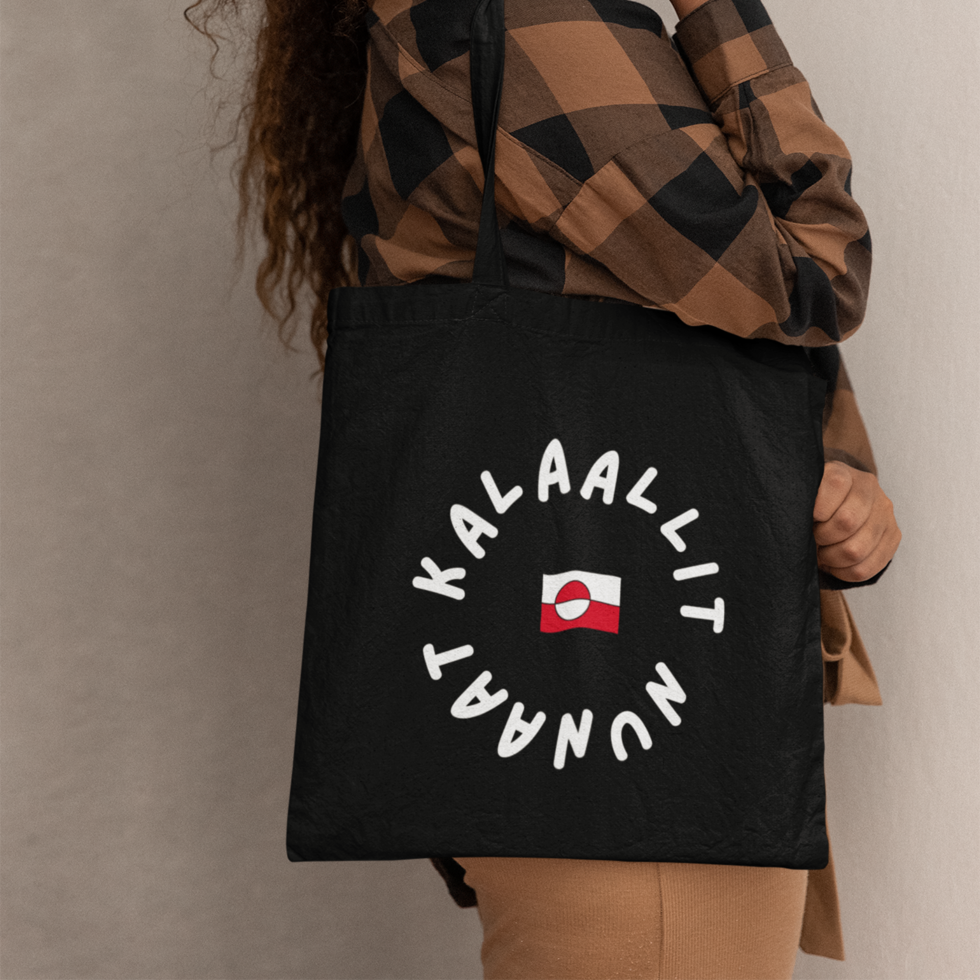 Kalaallit Nunaat Tote Bag | Black Canvas Greenland Pride Tote | Indigenous Identity & Arctic Culture Statement Bag | Reusable Cultural Tote