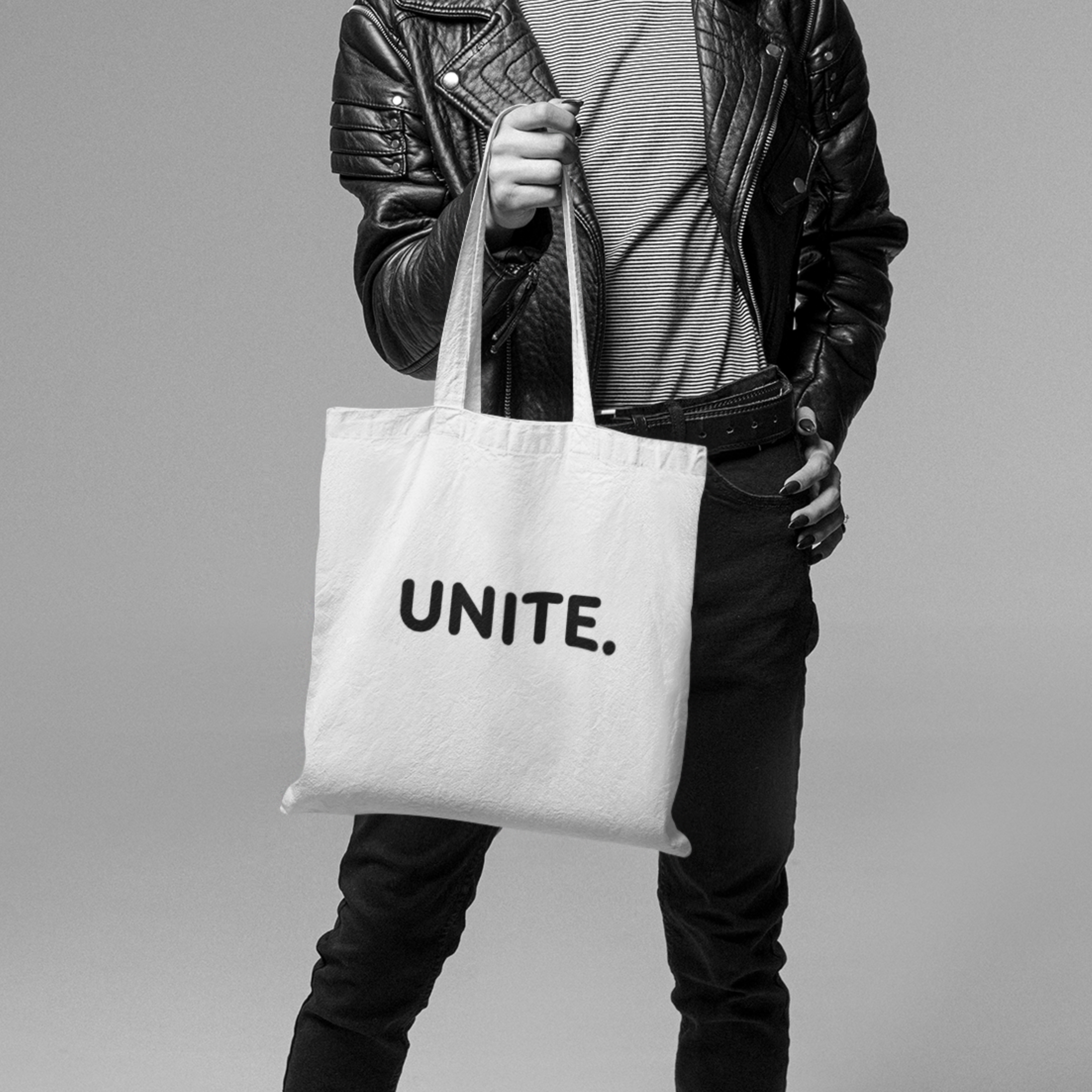 Unite. Canvas Tote Bag — Minimalist Cotton Grocery & Everyday Shopper