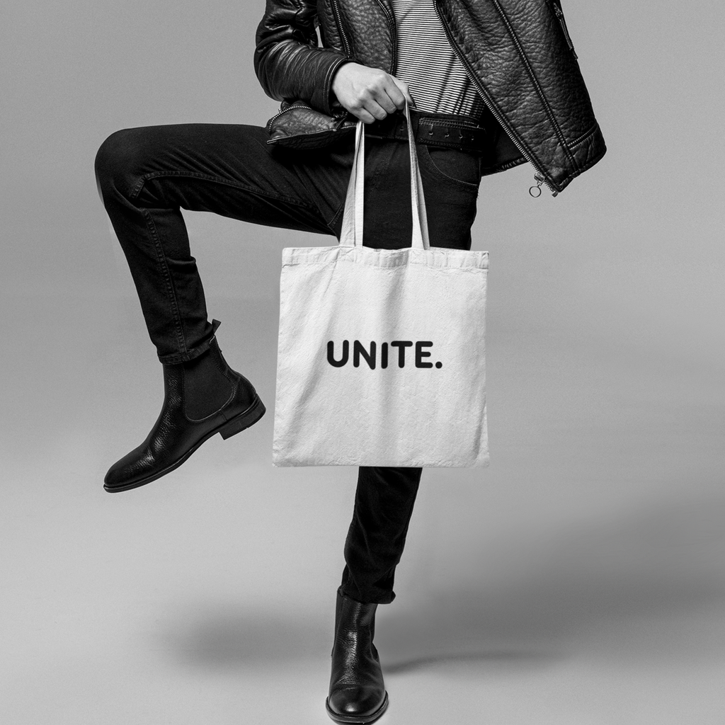 Unite. Canvas Tote Bag — Minimalist Cotton Grocery & Everyday Shopper
