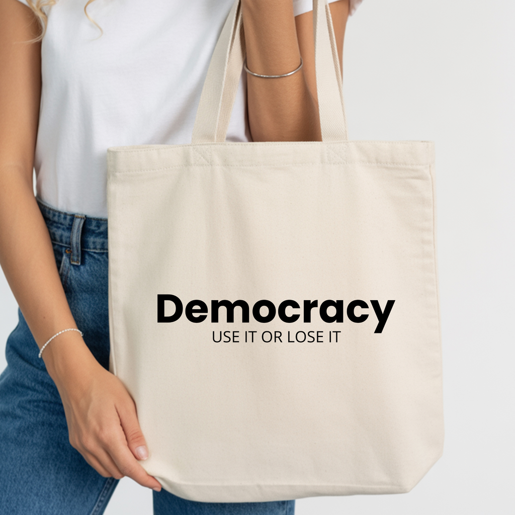 Democracy Use it or Lose it Tote Bag | Cotton Canvas Tote Bag