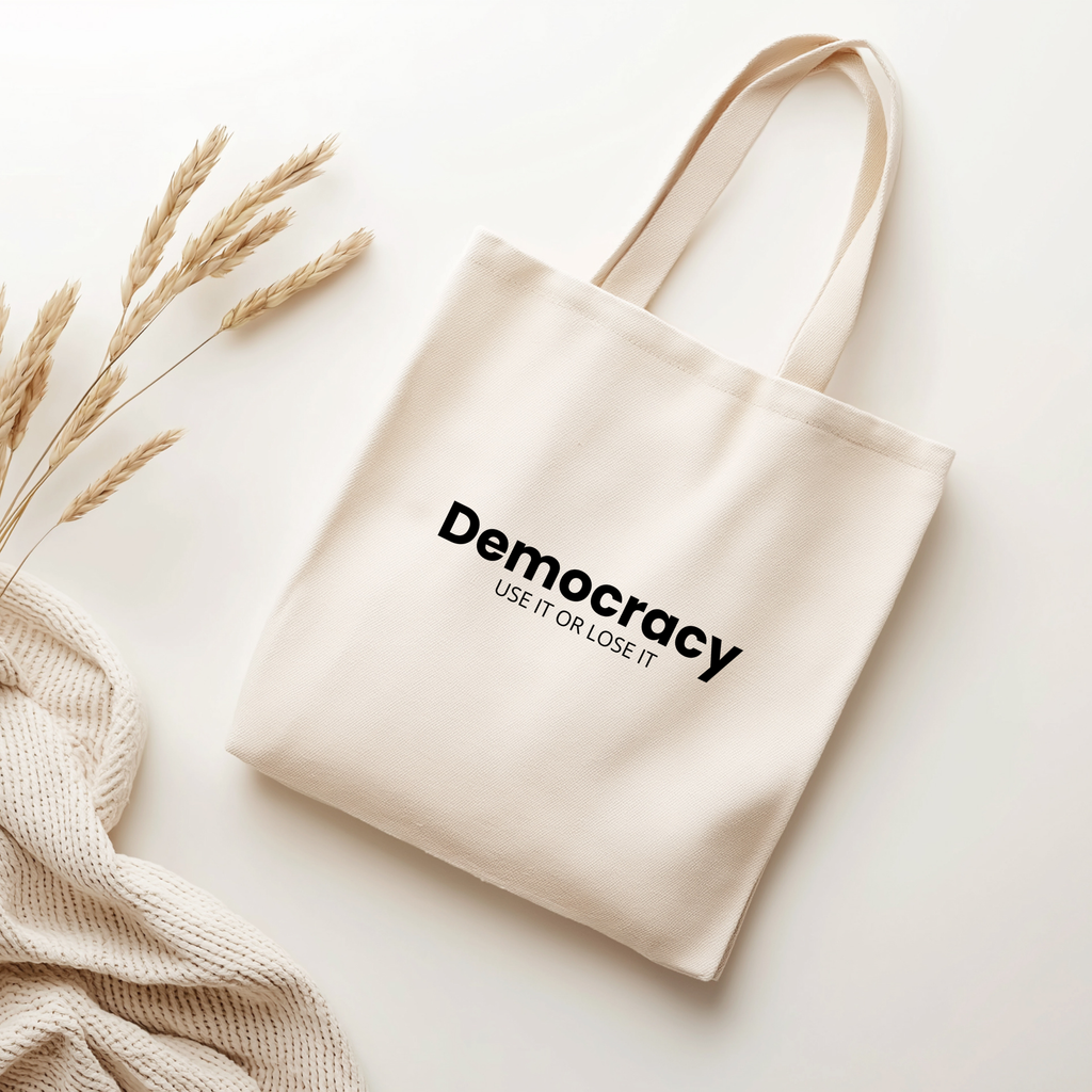 Democracy Use it or Lose it Tote Bag | Cotton Canvas Tote Bag
