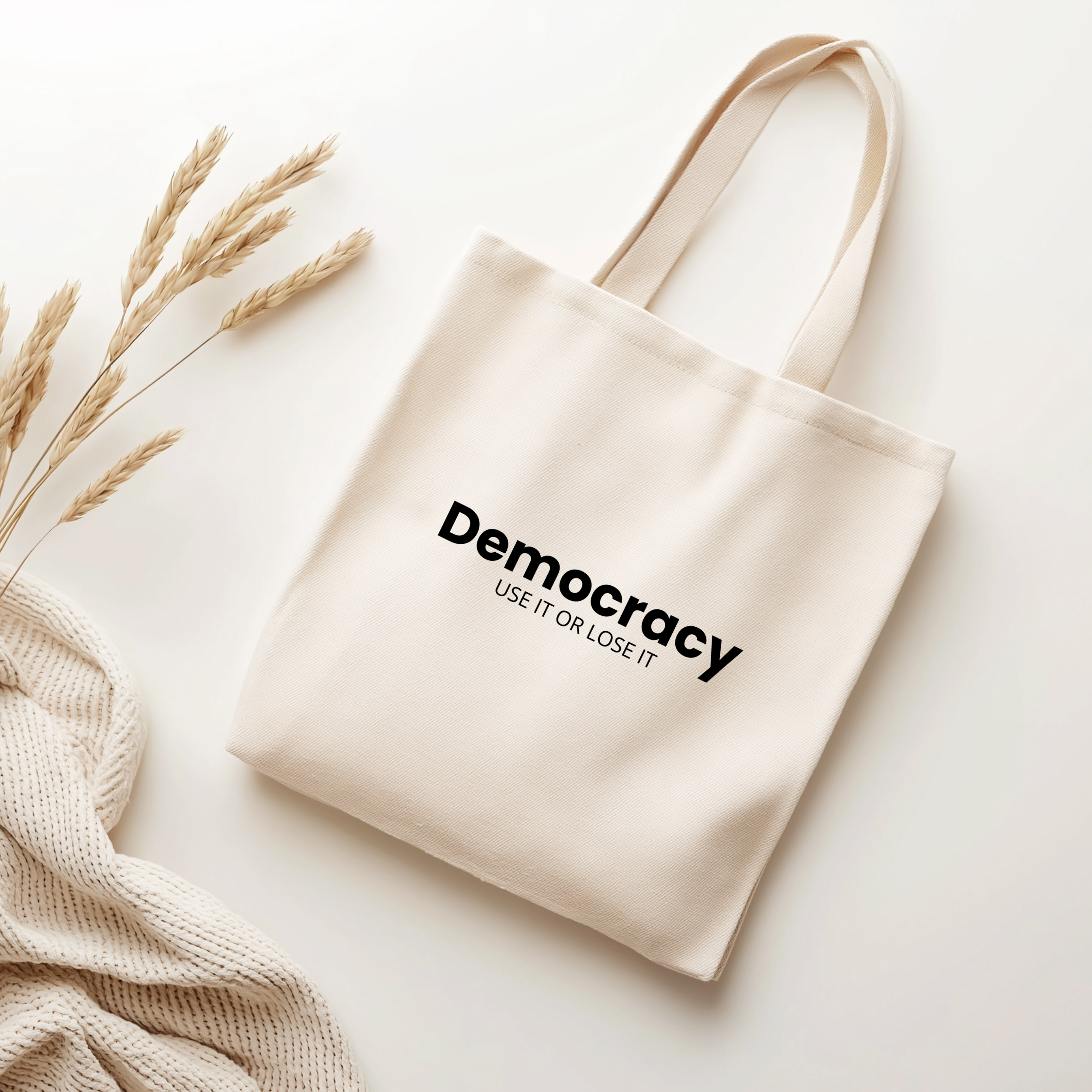 Democracy Use it or Lose it Tote Bag | Cotton Canvas Tote Bag