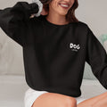Dog Lover Crewneck Sweatshirt — Small Chest 'DOG' Logo Casual Pullover