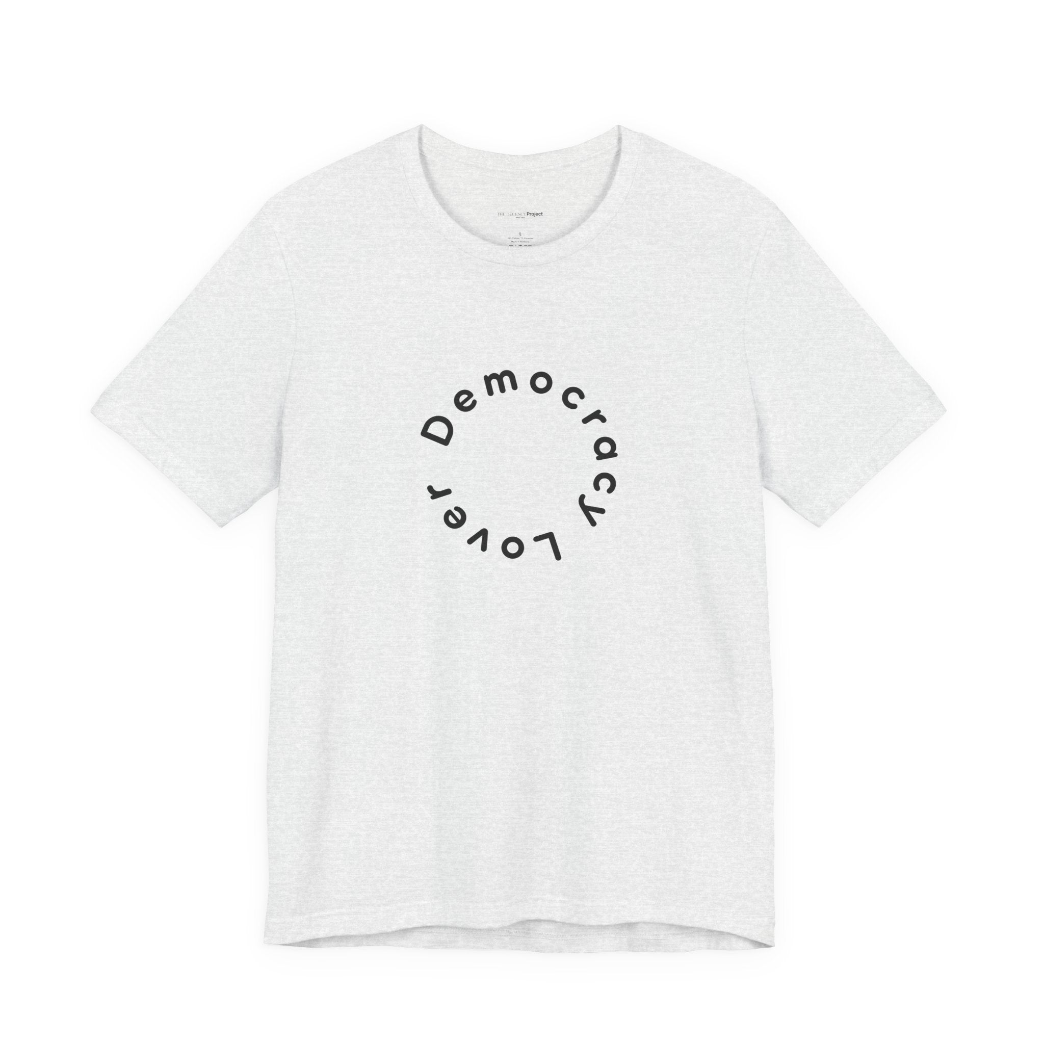 Democracy Lover T-Shirt | Minimalist Civic Statement Tee | Ethical Unisex Shirt | Quiet Activism Apparel