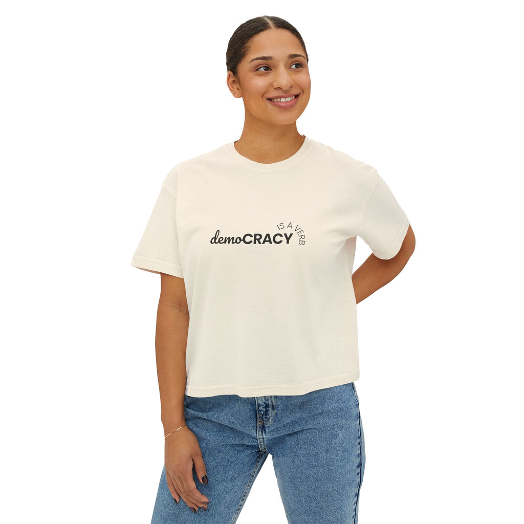 Democracy is a Verb Tee | Political Statement Shirt