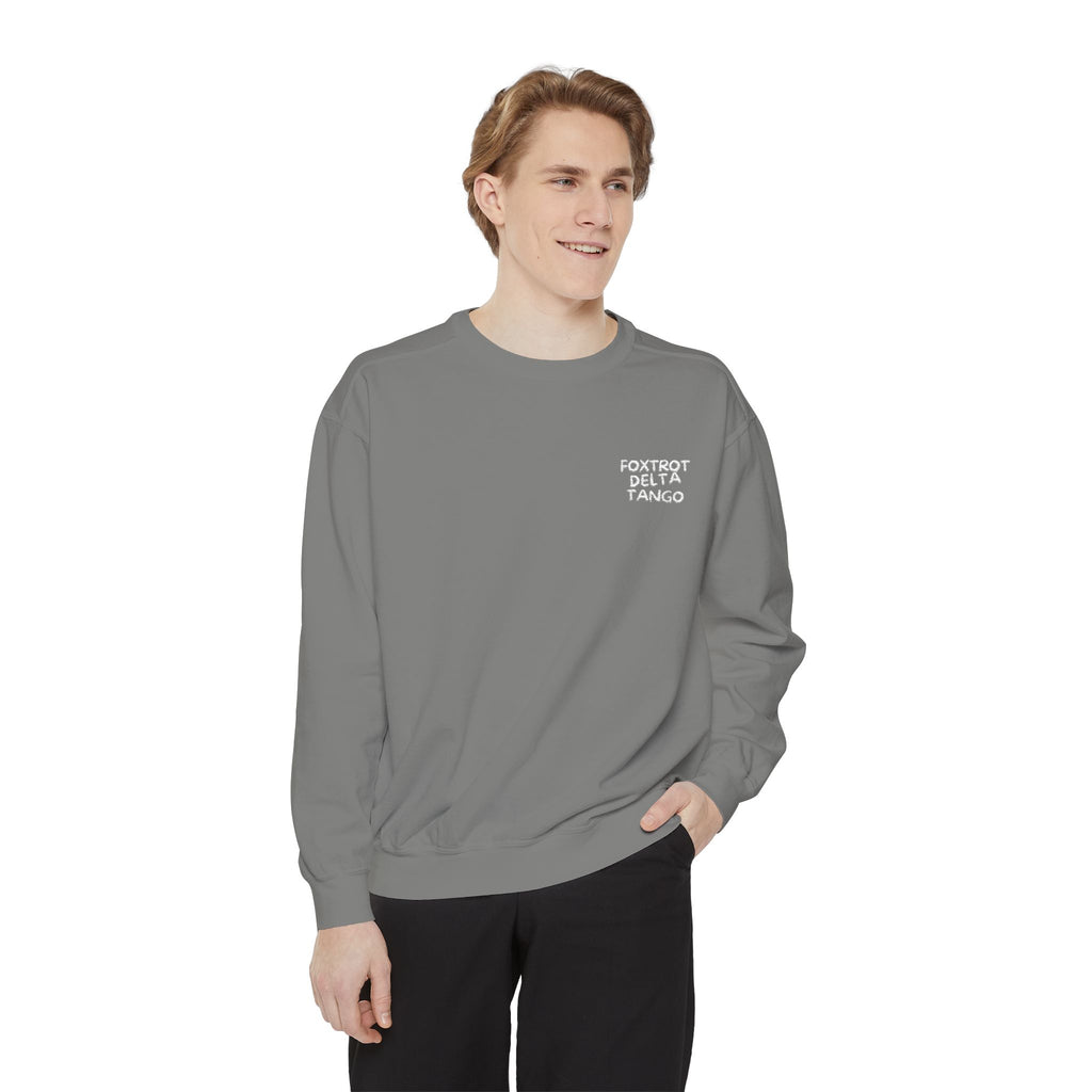 Foxtrot Delta Tango Sweatshirt | Subtle Protest Crewneck | Minimalist Coded Activism Pullover
