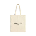 Humanity First Canvas Tote Bag | Minimalist Social Justice Tote | Ethical Statement Reusable Bag